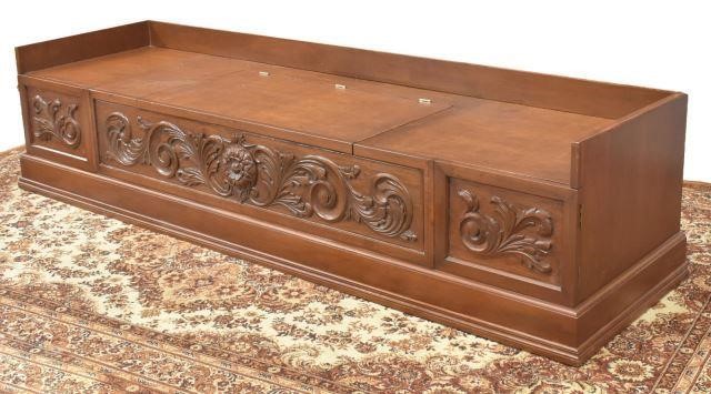 LONG FOLIATE CARVED WALNUT