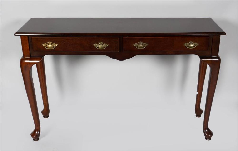 LONG MAHOGANY SIDE TABLE WITH