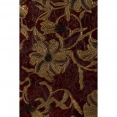 LONG SCROLL GILT EMBOSSED LEAT
