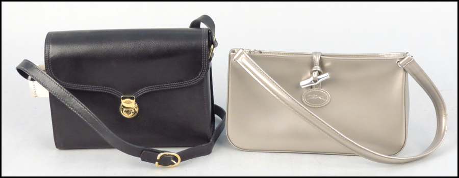 LONGCHAMP BLACK LEATHER SHOULDER