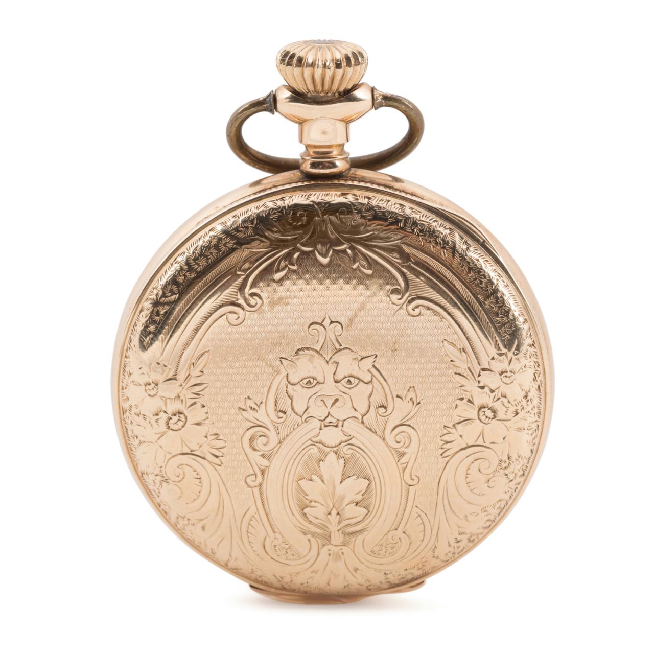 LONGINES 14K GOLD POCKET WATCH W/