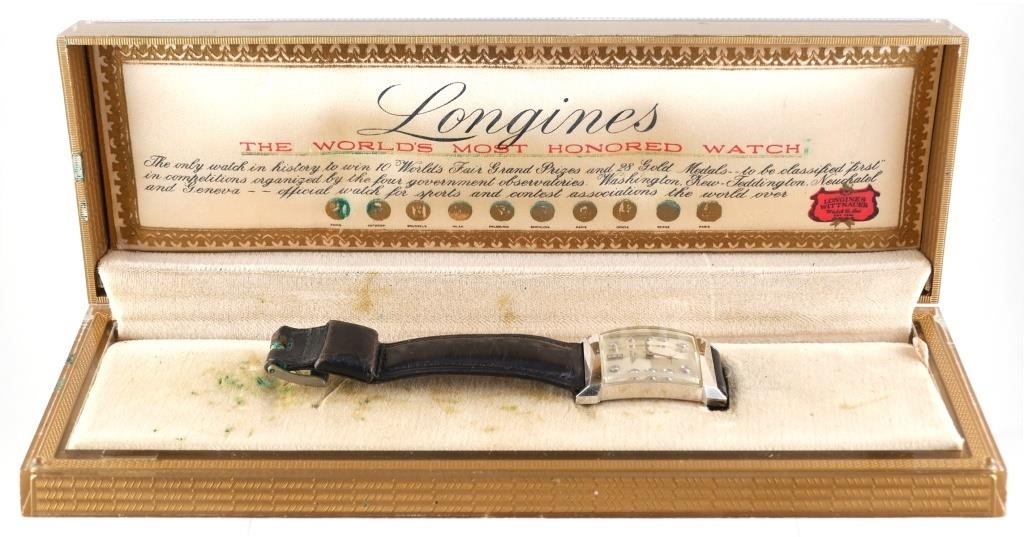 LONGINES 14K WHITE GOLD & DIAMOND
