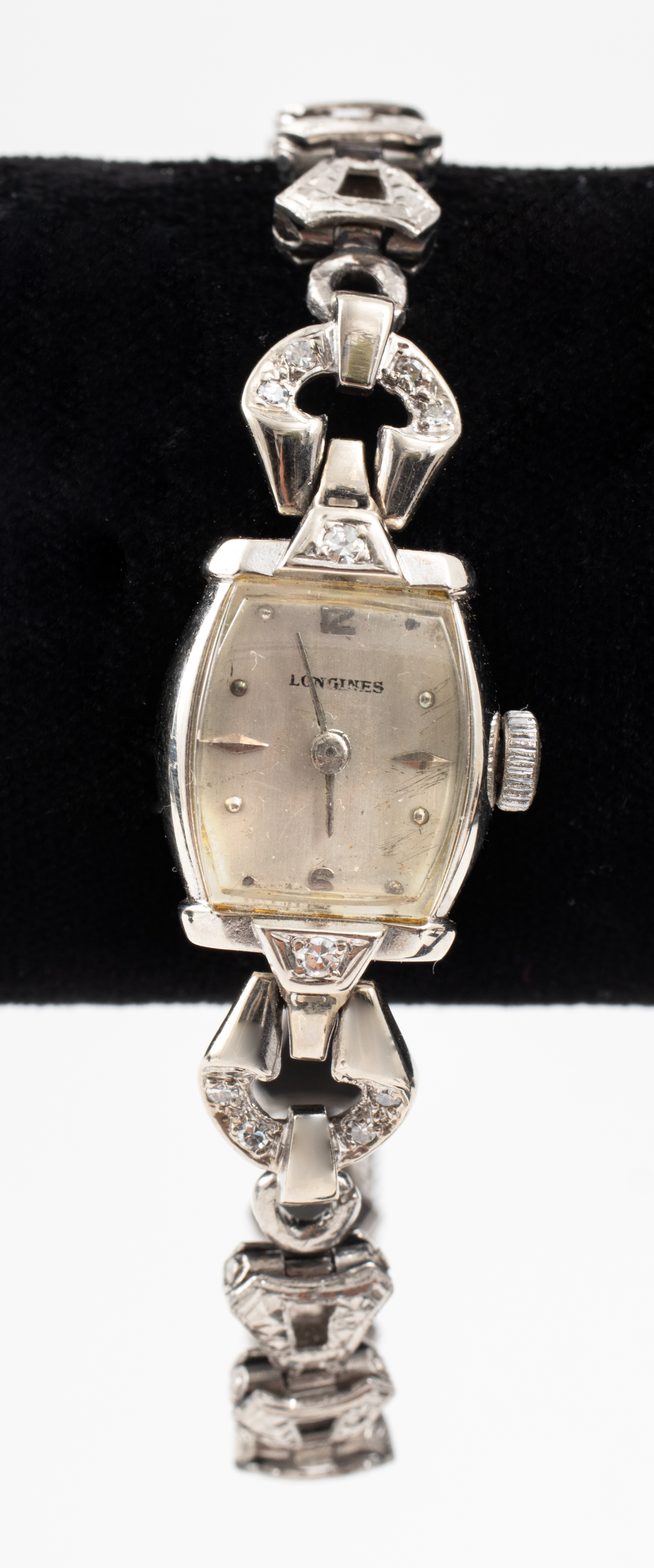 LONGINES 14K WHITE GOLD DIAMOND