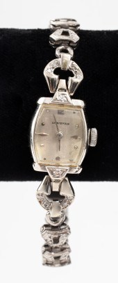 LONGINES 14K WHITE GOLD DIAMON