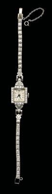 Longines diamond, platinum watch,