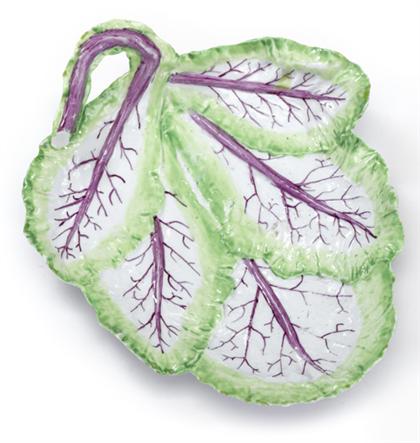 Longton Hall leaf form porcelain