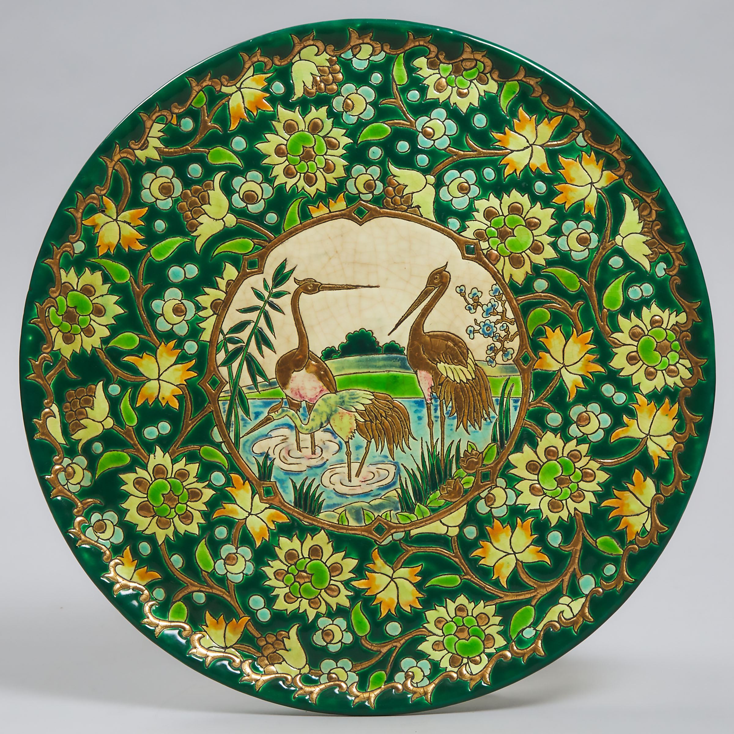 Longwy Circular Plaque, early