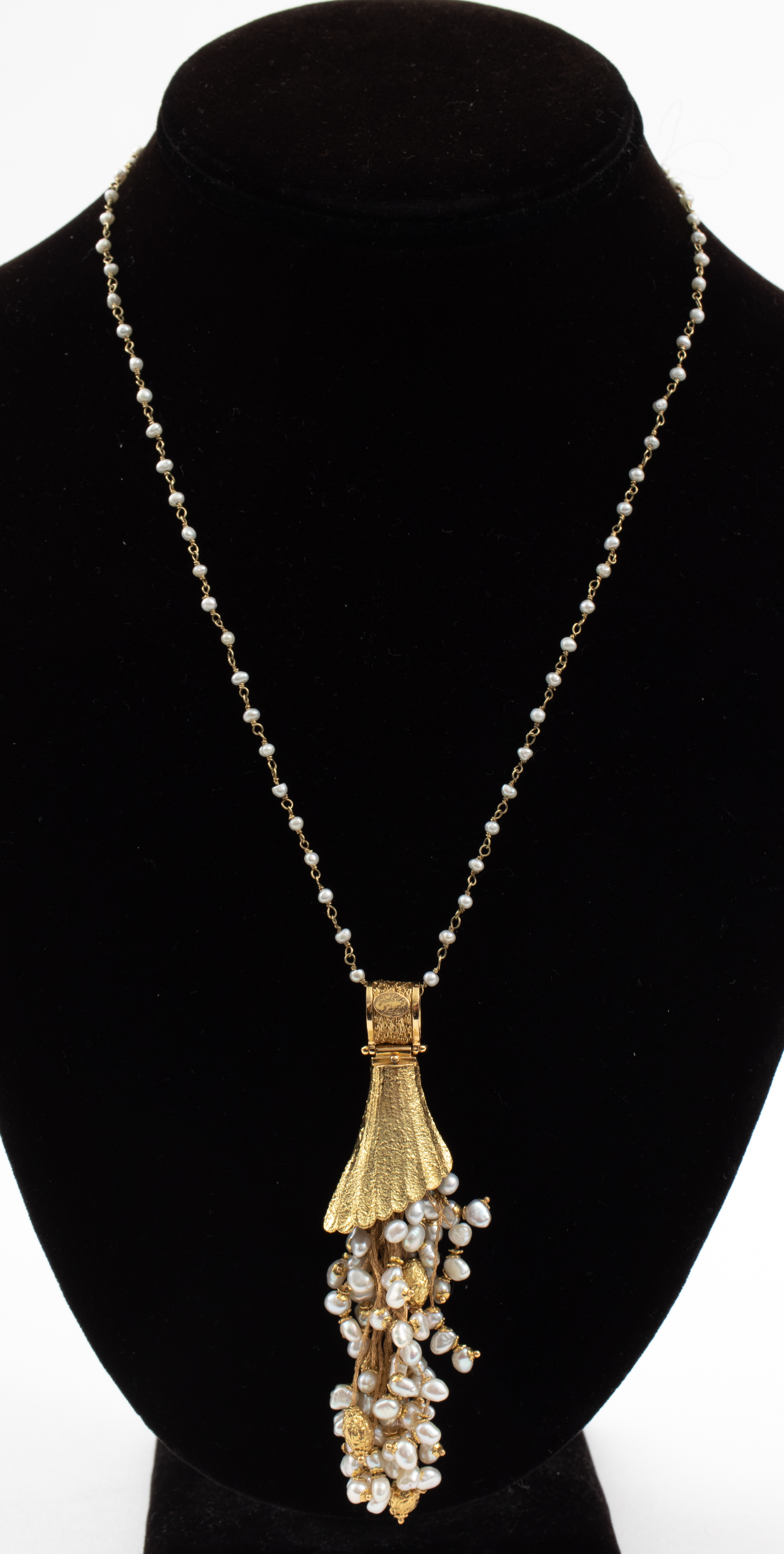 LORA 18K YELLOW GOLD WOVEN PEARL