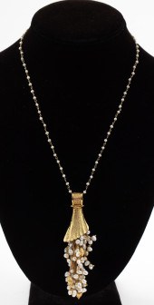 LORA 18K YELLOW GOLD WOVEN PEA