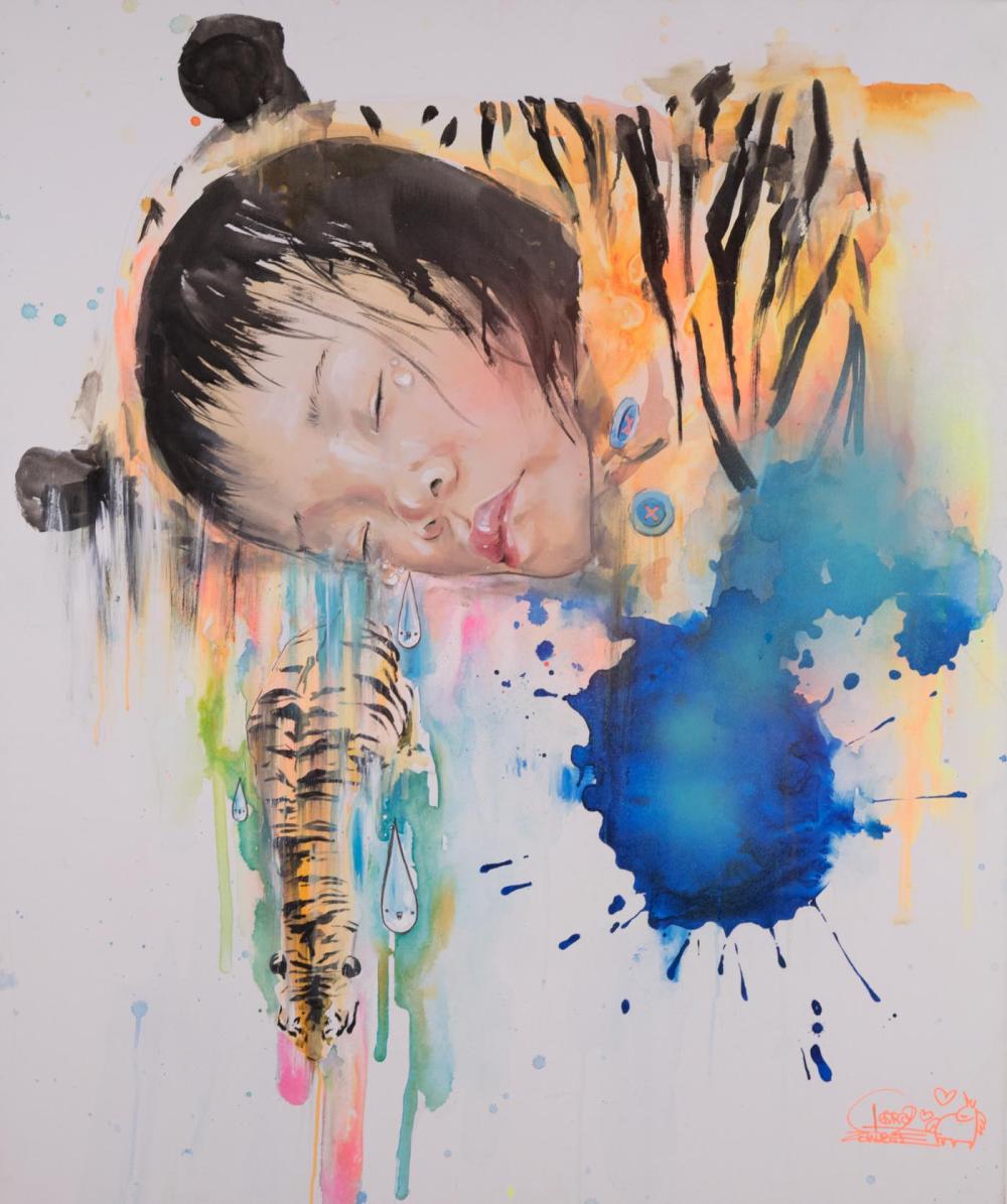 LORA ZOMBIE ACRYLIC ON CANVASLORA