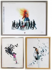 LORA ZOMBIE THREE PRINTS ON PA