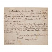LORD GEORGE GORDON, HANDWRITTE