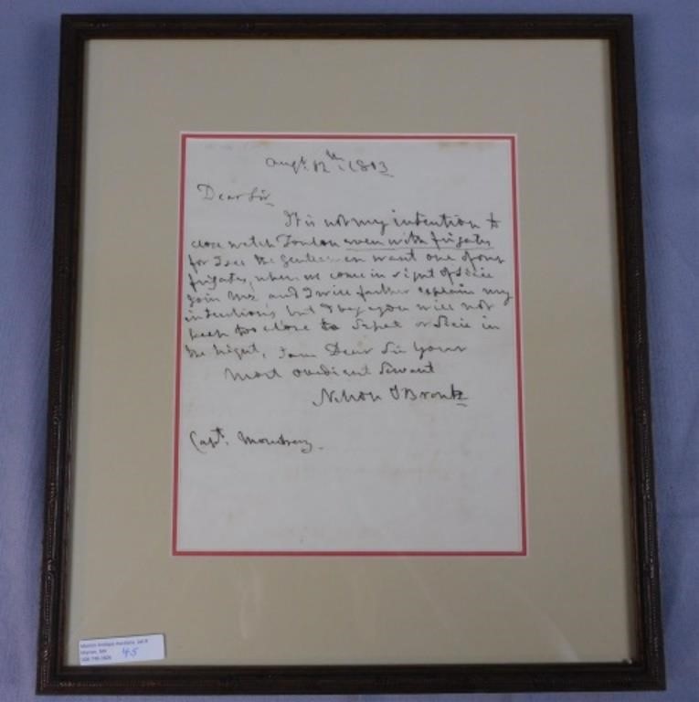 LORD HORATIO NELSON AUTOGRAPHED