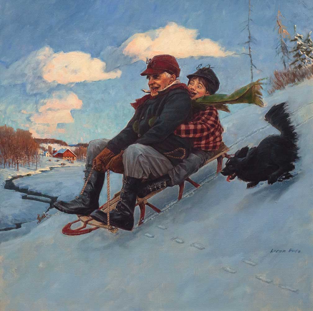 LOREN ENTZ (1949- ), DOWNHILL