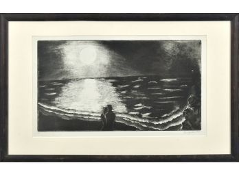 Lori Jacobs aquatint, figures by