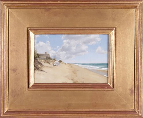LORI ZUMMO OIL ON PANEL "SURFSIDE