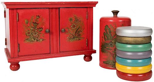 LORING CHECKER CABINET.Loring