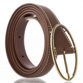 LORO PIANA BROWN LEATHER LONG