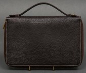 LORO PIANA ITALIAN LEATHER ZIP