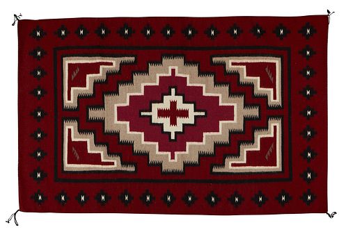 LORRAINE BENALLY NAVAJO WOVEN RUG
