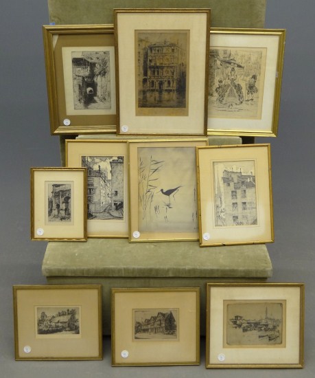 Lot 10 pcs. artwork including