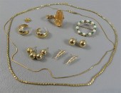 LOT 14K GOLD ASSORTED JEWELRYL