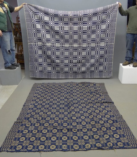 Lot 2 19th c. blue and white