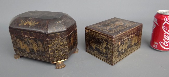 Lot 2 19th c. Chinoisserie boxes.