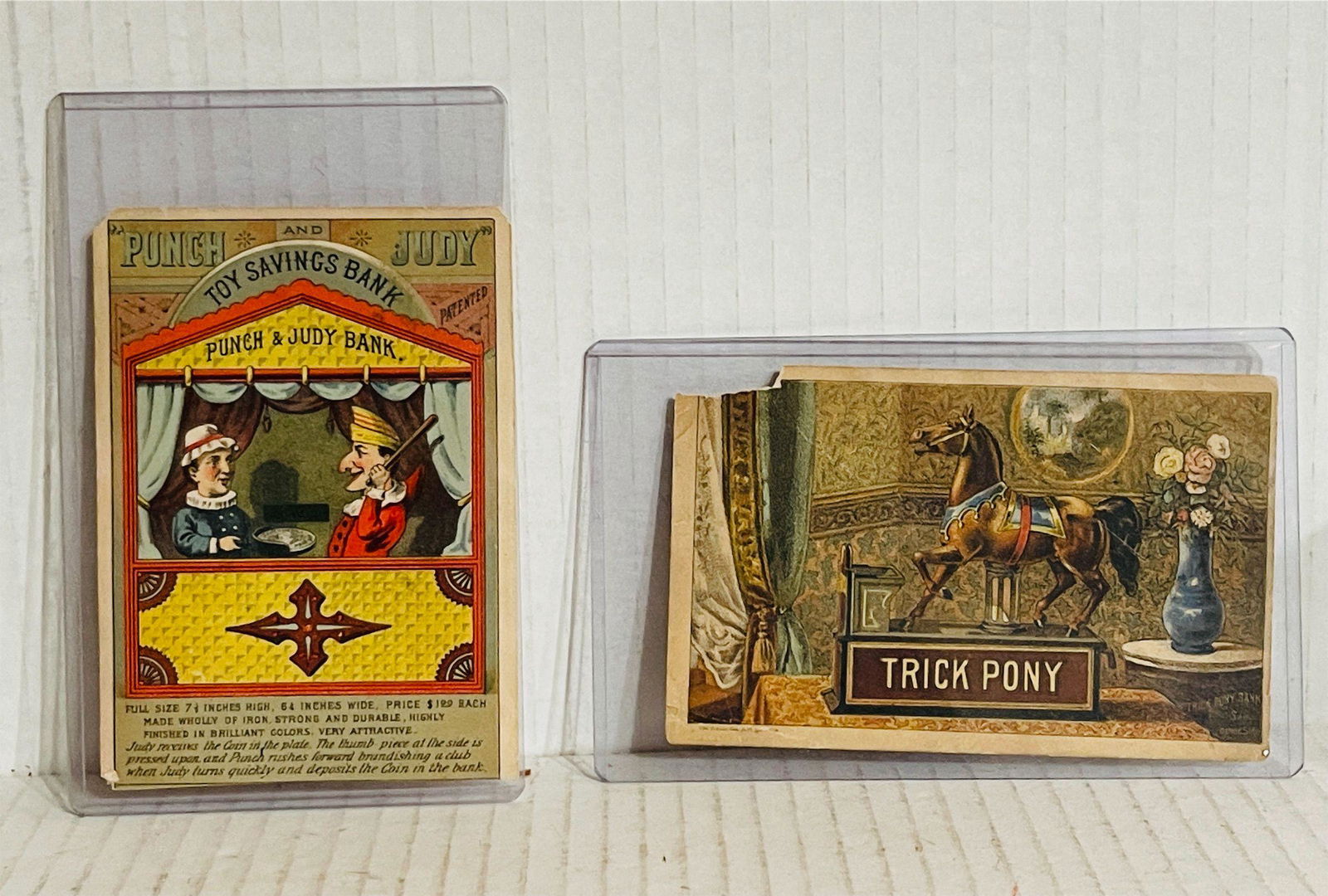 LOT - 2 DAMAGED COLOR TRADE CARDS