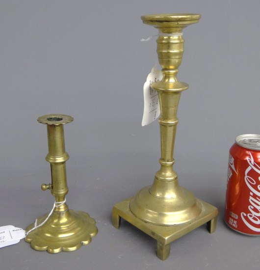 Lot 2 different 18th c. brass