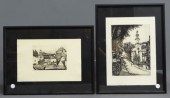 Lot (2) Max Kuehne etchings (M