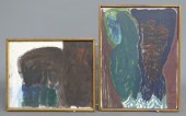 Lot (2) paintings signed and d