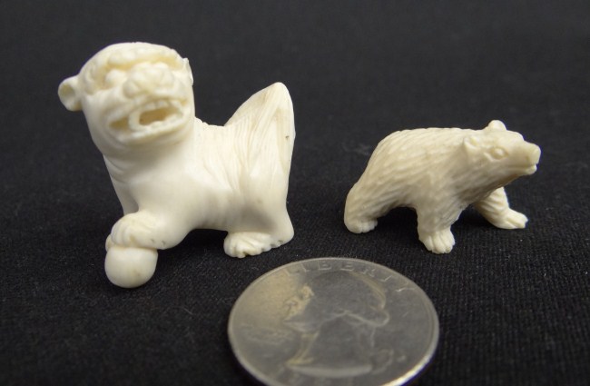 Lot (2) pcs. Asian ivory