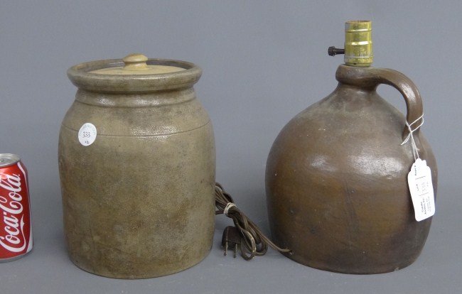 Lot 2 stoneware crocks.