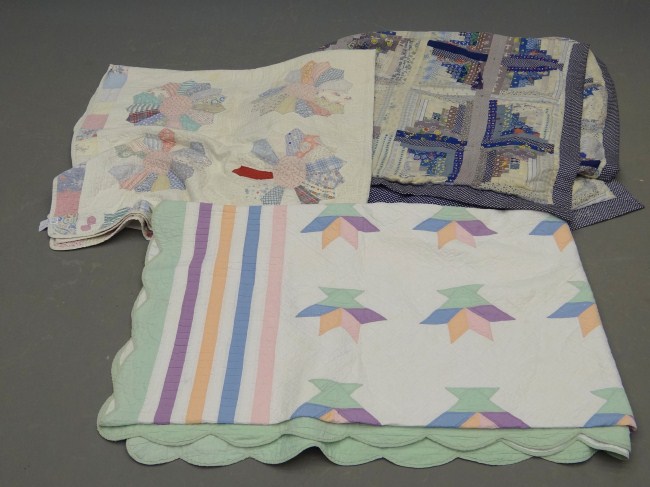 Lot (3) C. 1930's quilts