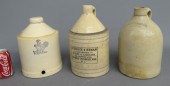 Lot (3) pcs. stoneware includi