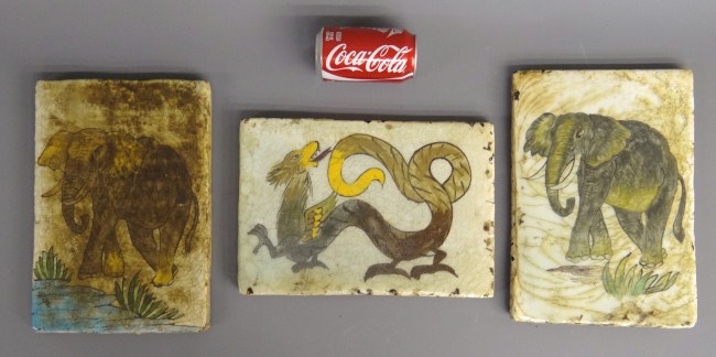 Lot 3 Peruvian tiles. 9'' x 13''