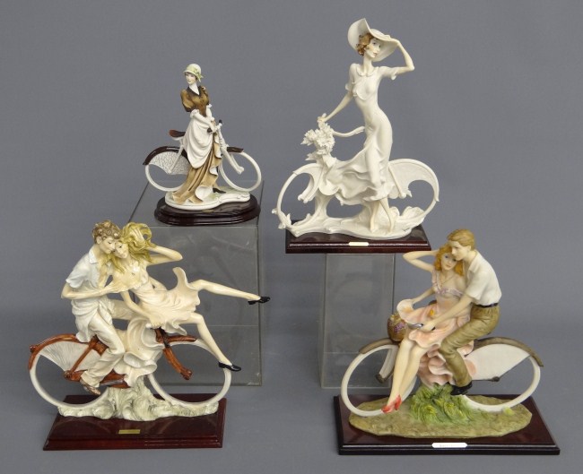 Lot (4) bicycle sculptures