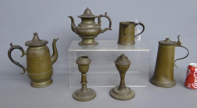 Lot (6) pcs. metalware including