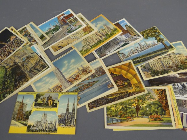 Lot (60) assorted N.Y. postcards