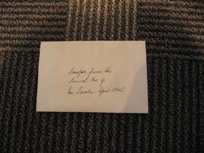 Lot.  (Abraham Lincoln.) Textile