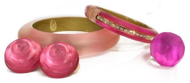 (LOT) ALEXIS BITTAR COLORED FUCHSIA