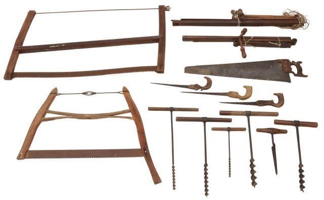 (LOT) ANTIQUE WOODWORKING TOOLS &