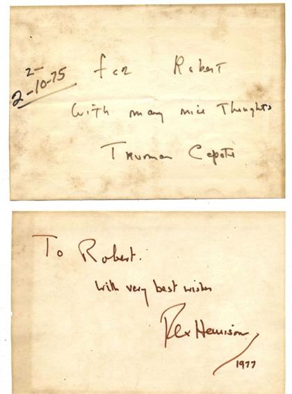 Lot.  Autograph Cards & Slips