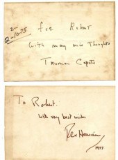 Lot.  Autograph Cards & Slips