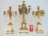 LOT CANDELABRA, PAIR & SINGLE,