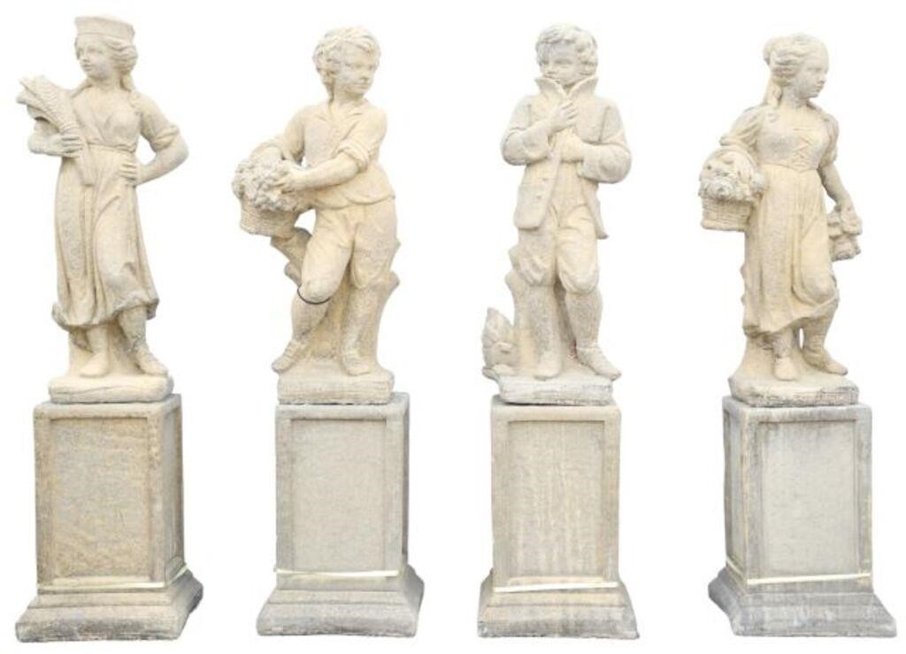 (LOT) CAST STONE FOUR SEASONS