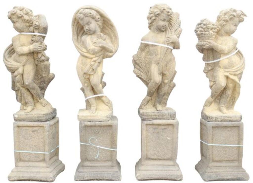 (LOT) CAST STONE FOUR SEASONS