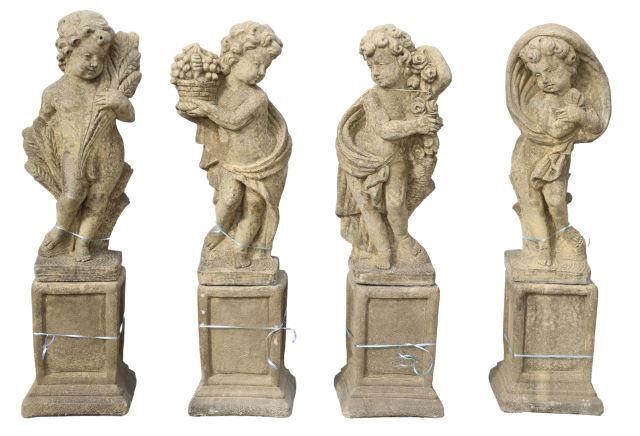 (LOT) CAST STONE FOUR SEASONS