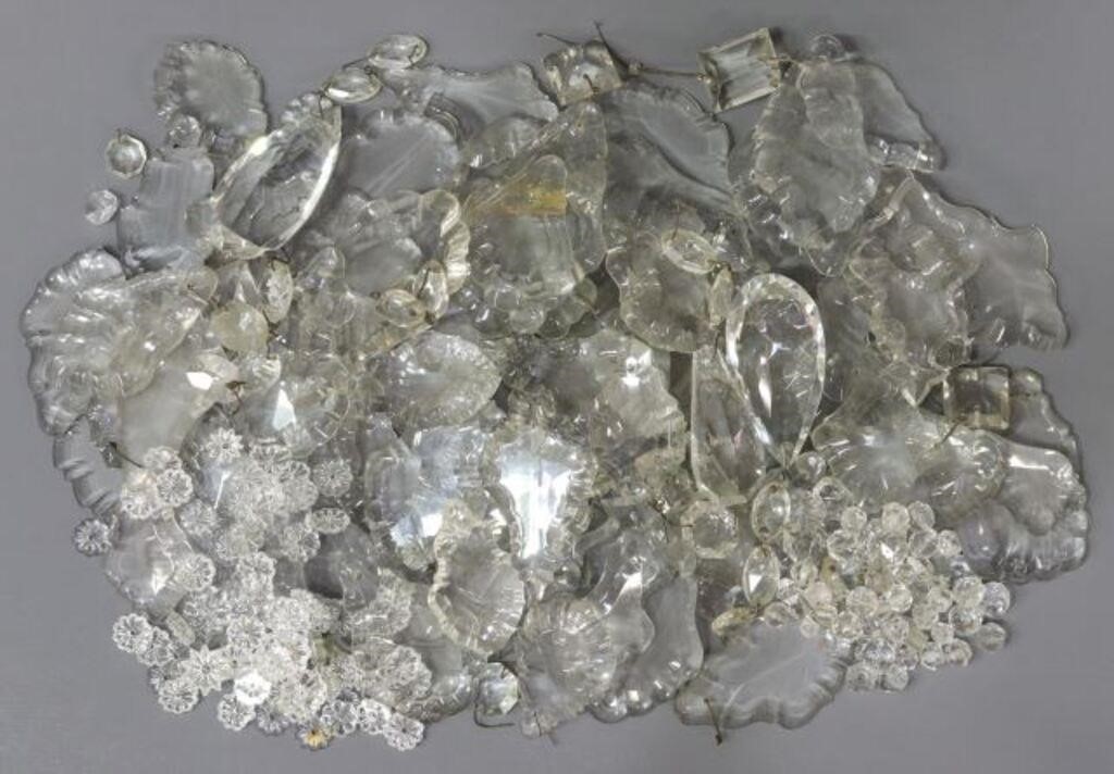 (LOT) CHANDELIER PARTS CRYSTAL